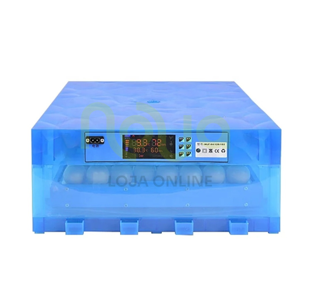 Incubadora de 64 ovos com uma camada vista de frente